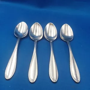 "Lote de 4 cucharaditas de acero inoxidable Oneida Camber Cresta barrido por el viento 6 1/8" - Imagen 1 de 4