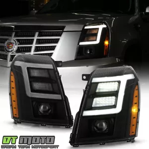 2007-2014 Cadillac Escalade HID/Xenon schwarz beraucht LED DRL Projektor Scheinwerfer - Bild 1 von 8
