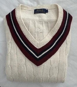 Ralph Lauren Men’s Cricket Jumper, Large - Picture 1 of 4