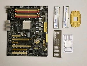 DFI Lanparty NF4 SLI-DR Expert Mainboard + AMD Athlon 64 und RAM - BESCHREIBUNG LESEN - Bild 1 von 11