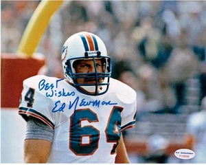 Foto firmada por ED NEWMAN 8x10 de los Miami Dolphins ALA F12059 - Imagen 1 de 1