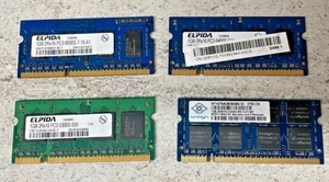 Mix Pack of Different Types 3 x Elpida 1 x Nanya RAM Memory CPU Processing Unit - Picture 1 of 2