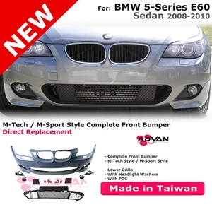 Front Bumper M-Sport Style Kit For 2008-2010 BMW 530i 545i 5-Series E60 With PDC - Foto 1 di 11