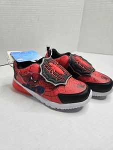 New Marvel Spiderman Shoes Kid's Boys Sneakers Size 1 Red Black Sneakers - Picture 1 of 6