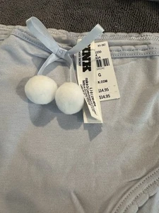 VS Pom Pom Cheeky Panty Light Blue Large - Picture 1 of 4