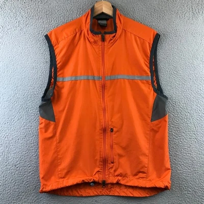 Vintage Nike Men's Orange Reflective Running Vest Size M - Image 1 of 4