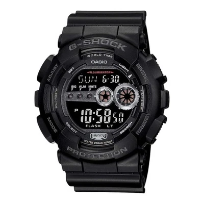 Casio G Shock GD-100-1B Reloj Hombre Negro LED XL Estuche Shock 200M Hora Mundial Foto 1 de 4