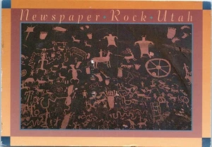 Newspaper Rock National Monument, Newspaper Rock, Utah Postcard c1995 - Picture 1 of 2