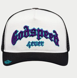 SOMBRERO DE CAMIONERO PARA SIEMPRE GodSpeed (blanco/negro/púrpura) - Imagen 1 de 4