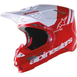 Alpinestars Supertech M8 Radium 2 Helmet | Red/White | Sz M | - Picture 1 of 5