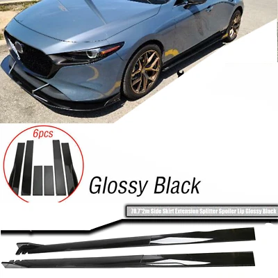 For Mazda 2 3 5 6 CX-3 CX-5 Side Skirt Extension Splitter Spoiler 2m/78.7inch Foto 1 de 4