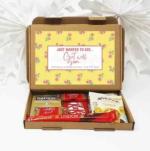 Get well soon Hug in a box, Letterbox, hamper gift, thank you, FLORAL - Picture 1 of 11