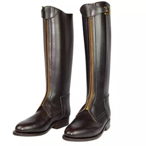 Genuine Leather Authentic Handmade Polo Riding Boots Handmad Light Brown - Picture 1 of 5
