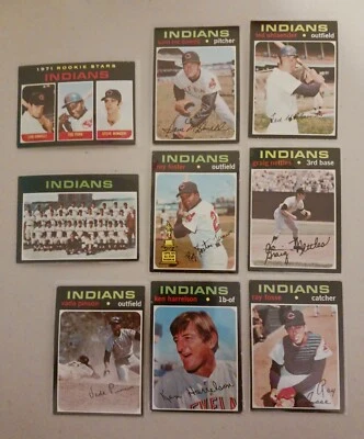 Lot of 9 1971 Topps CLEVELAND INDIANS  vintage cards SAM McDOWELL, GRAIG NETTLES - Image 1 of 4