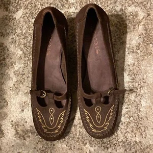 Aerosoles Brown Leather Wedges | Size 8.5 - Picture 1 of 7