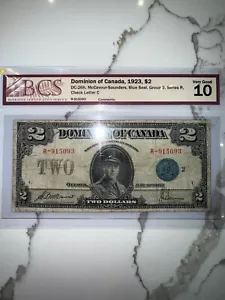 Dominion Of Canada - 2 Dollar 1923 - DC-26h, Blue Seal, Group 2, Series R - Picture 1 of 2