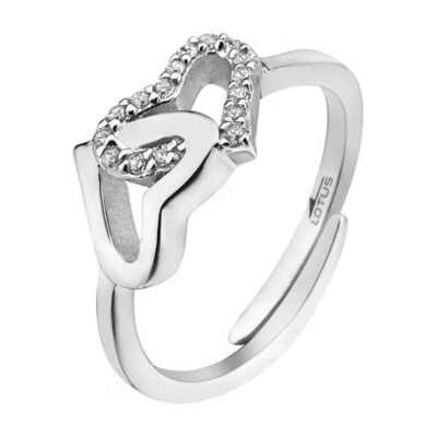Anello donna in argento doppio cuore Lotus Silver LP1594-3/1 - Immagine 1 di 2