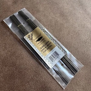 144PK 8/0 SUPER GLARDON VALLORBE JEWELLERS ROUND BACK SAW BLADES FOR METAL - Picture 1 of 4