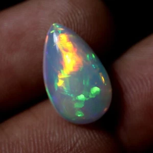 4.9 Ct 17.8x10.8 MM Natural AAAA Rainbow Flashy Fire Ethiopian Opal Cabochon - Picture 1 of 13