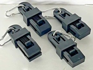 4 Stück Nylon Schwerlast Plane Clips mit Karibiner Markise Klemme Halter unten Überdachungen - Bild 1 von 6