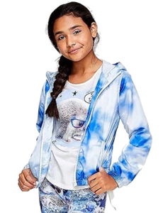 Justice Girls Tie Dye Effect Rain Coat Jacket - Picture 1 of 2
