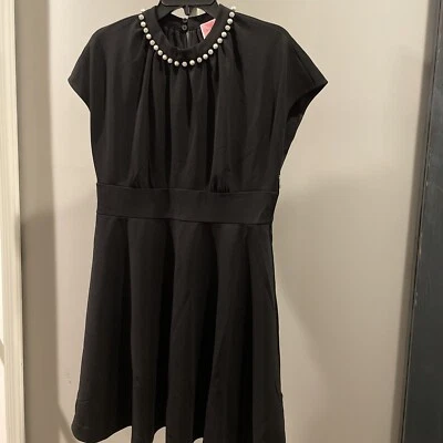 Vestido Kate Spade New York Pearl Pave Preto - Feminino Tamanho 12 - Novo com etiquetas - Imagem 1 de 4