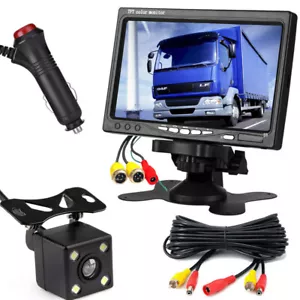 12-24V IR Rear View Reversing Backup Camera w/ 7" Monitor for Truck Caravan RVs - Picture 1 of 22
