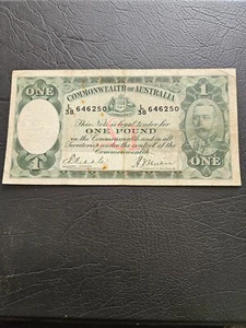 1933 Australia £1 George V One Pound Riddle/Sheehan, R28 - Picture 1 of 7