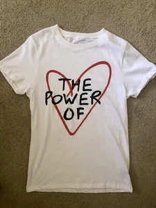 NWT Prince Peter Power Of Love Heart White Shirt Top Tee * Small - Picture 1 of 3