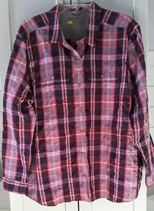 Eddie Bauer Travex Hemd Damen 2XL kariert pflaume/lila/rosa neu ohne Etikett - Bild 1 von 6