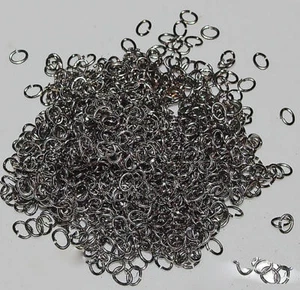 100 conectores de saltes ovalados de metal plateado 4 x 3 mm para hacer joyas - Imagen 1 de 4