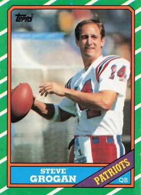 1986 Topps Football Steve Grogan New England Patriots #31 - Image 1 of 2