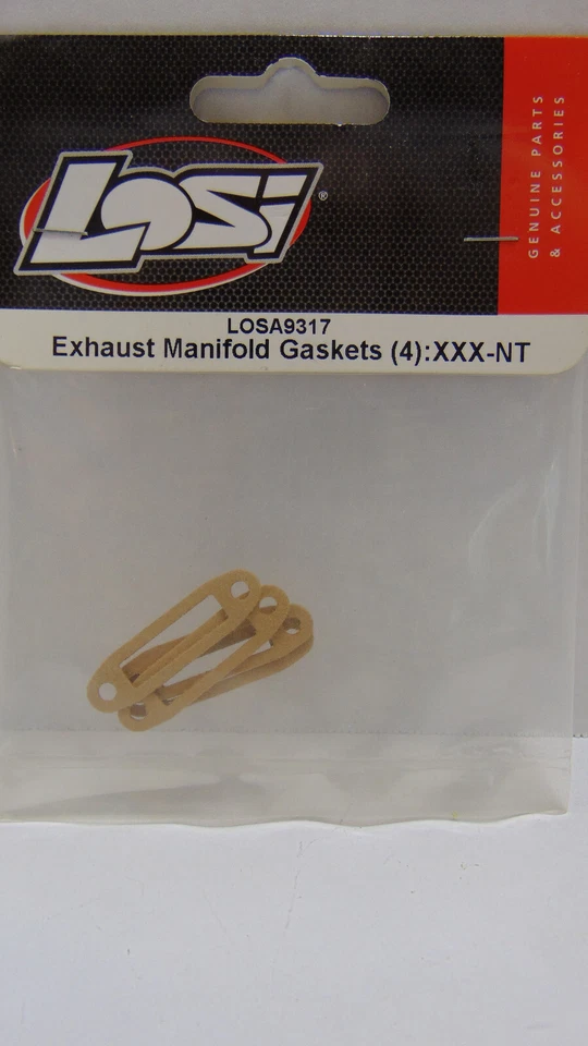 Team Losi  LOSA9317 Exhaust Manifold Gaskets (4) for  XXX-NT   NIB - Image 1 of 1