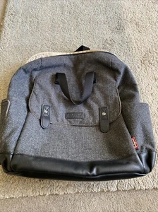 BABYMEL Changing Bag Backpack Baby Bag Black And Grey - Picture 1 of 5
