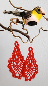 Häkelohrringe (Ohrschmuck, Ohrringe, Häkelschmuck, Modeschmuck, Modeohrringe) - Picture 1 of 2