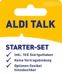 Aldi Talk Starter Paket Set / 10 Euro Startguthaben MEDION mobile mit Simkarte - Bild 1 von 1