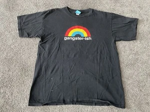 Vintage Enjoi Skateboards Shirt Mens Medium Black Skater Skate Gangster Pride - Picture 1 of 17