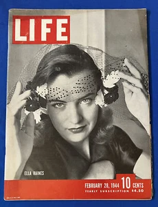 1944 LIFE MAGAZINE WORLD WAR II BATTLE MAPS + BERLIN BOMBING + ELLA RAINES - Bild 1 von 1