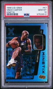 PSA 10 1998-99 Upper Deck Ionix Vince Carter Kinetix Rookie Card K7 PSA 10 - Picture 1 of 2
