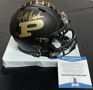 JEFF BROHM SIGNED PURDUE BOILERMAKERS SPEED MINI HELMET BECKETT COA Q89627 - Picture 1 of 3