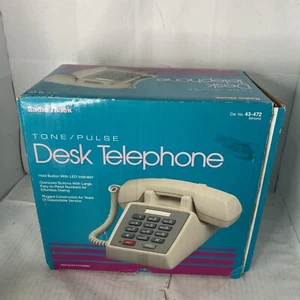 Vintage Radio Shack Drucktasten Tischtelefon beige - Modell 43-472 brandneu im Karton - Bild 1 von 5