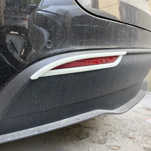 Carbon fiber For Tesla Model Y 2020-2022 Tail Rear Fog light Lamp Cover Trim - Picture 1 of 18