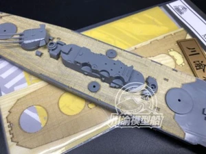 CY700095 Acorazado Musashi Japonés Cubierta de Madera con Cadena de Metal para Tamiya 31114 - Imagen 1 de 3