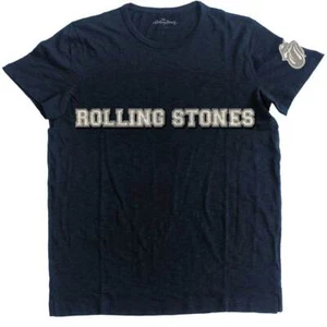 The Rolling Stones Logo & Tongue T-Shirt Blue New - Picture 1 of 1