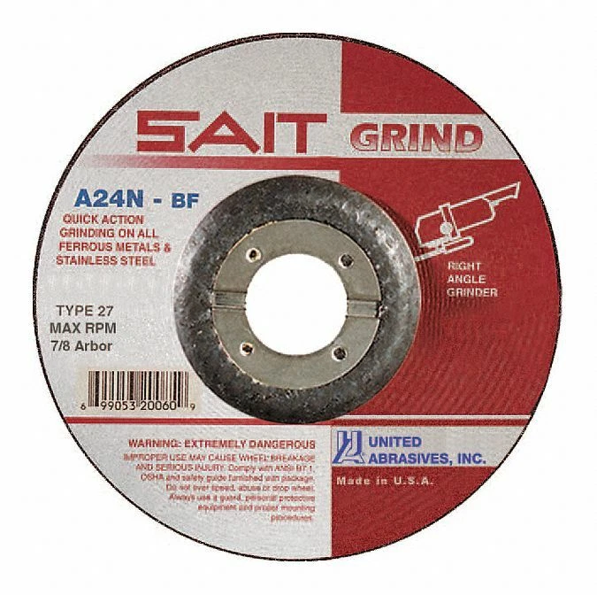 Part 20078 A24n 6x1/4x7/8 Type27 Wheel by United Abrasives Single Item Great