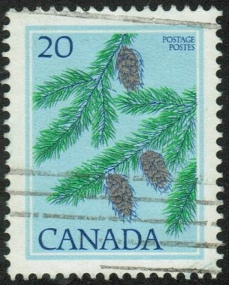 Canada sc#718 Medium Value - Trees: Douglas Fir, Used - Imagem 1 de 2