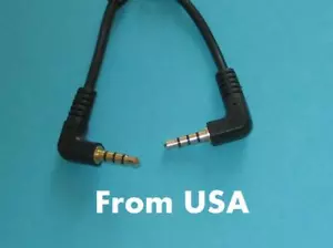 2 Stück 12 Zoll 1 Fuß 3,5 mm beide Enden Stecker rechter Winkel Jumper Stereo Audiokabel - Bild 1 von 1