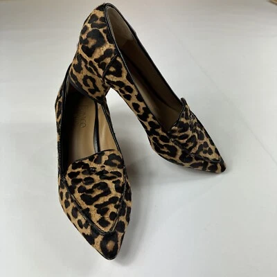 Zapatos de salón Franco Sarto estampado de leopardo grúa 2 tacones para mujer 6,5 de cuero sin cordones Foto 1 de 4
