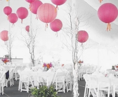 9x 30cm Linternas Papel Rosa Compromiso Boda Cumpleaños Gallinas Fiesta Lugar Decoración Foto 1 de 4