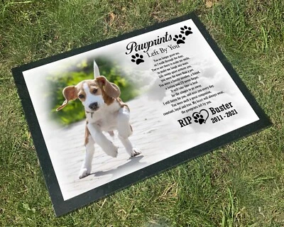 Granite headstone for pet Dog, Gravestone memorial, Personalised grave marker. - Image 1 of 4